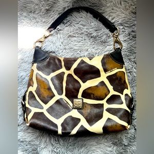 AUTHENTIC DOONEY&BOURKE Giraffe Serengeti brown leather purse & wallet keychain